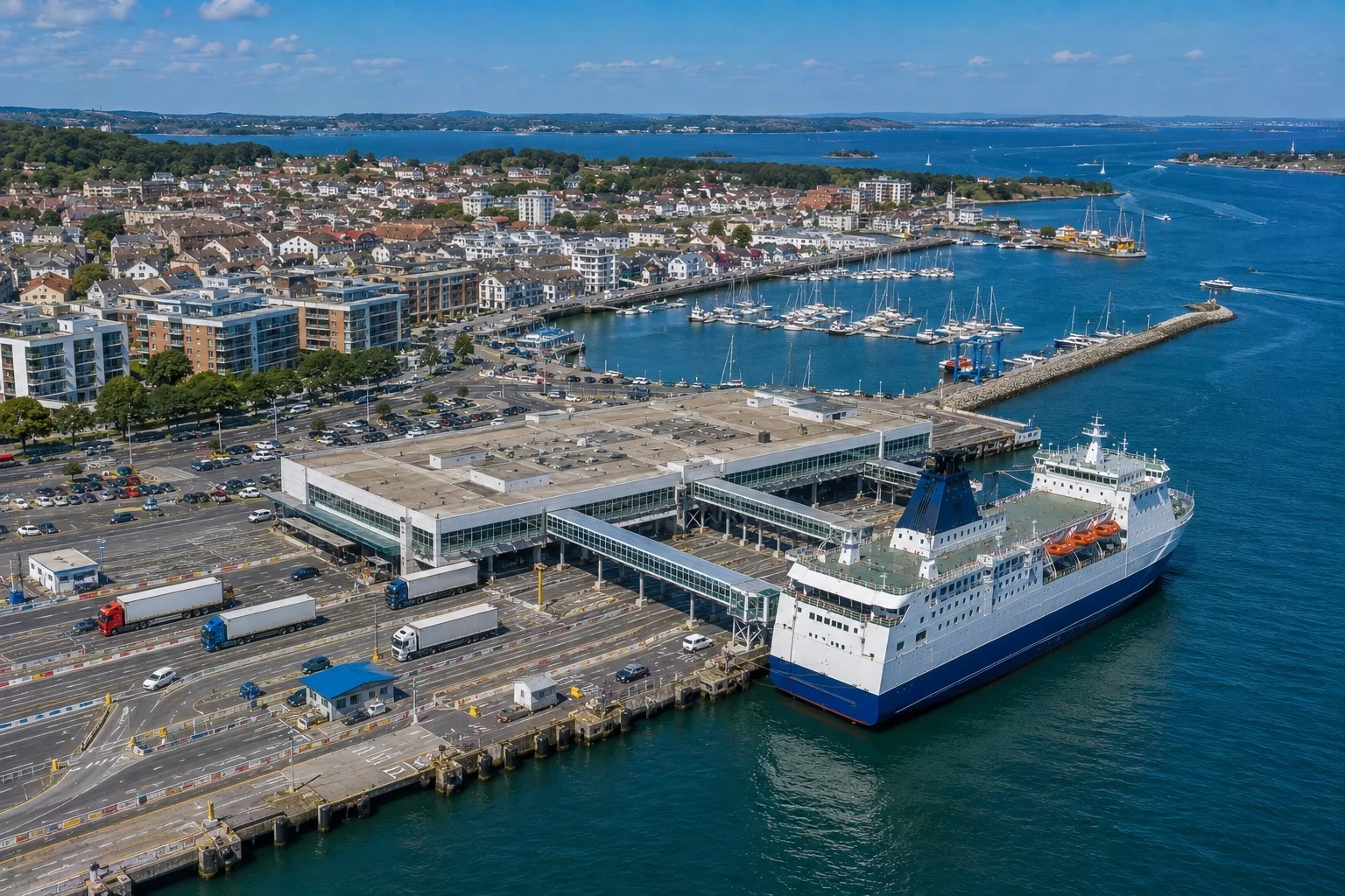 Porto de ferry de Poole, em Dorset