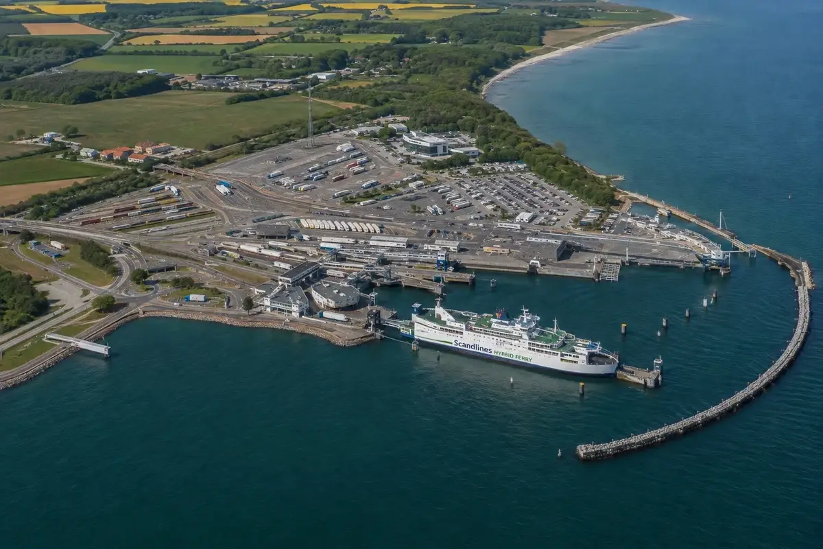 Porto de ferries de Puttgarden, em Fehmarn, Alemanha