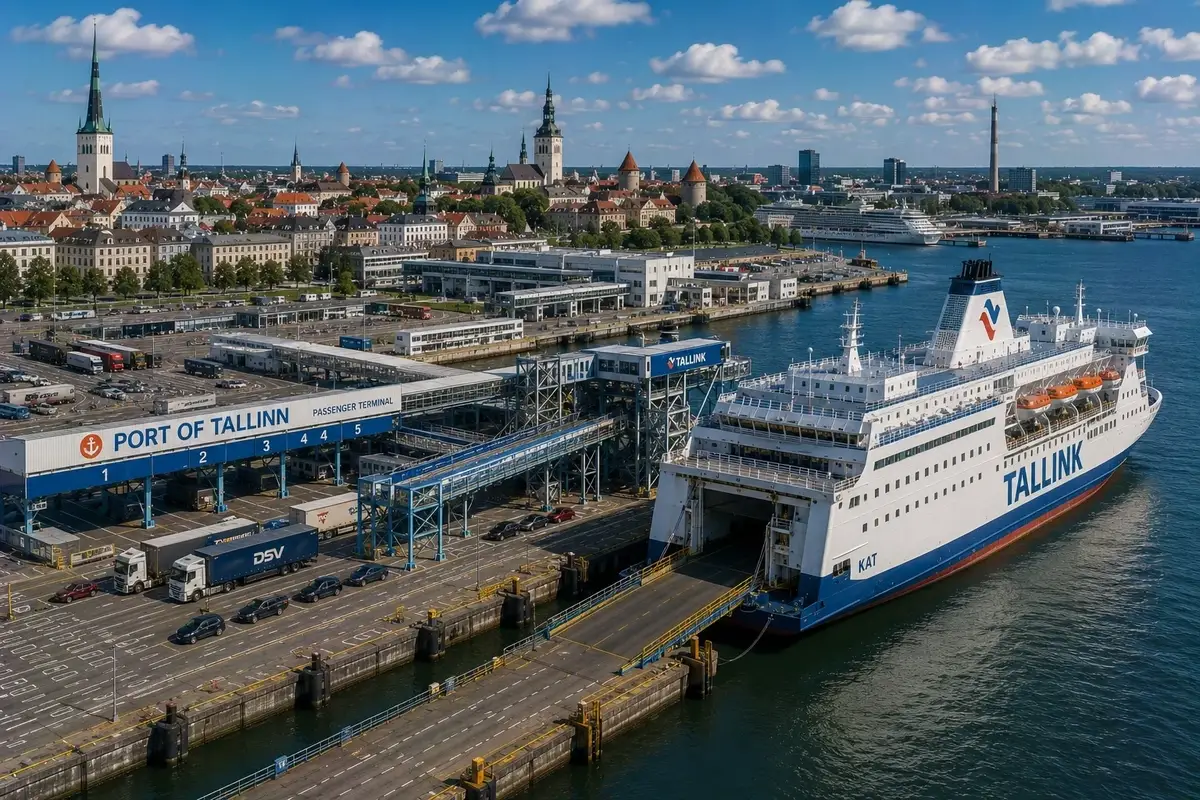 Porto de ferries de Tallinn e zona dos terminais