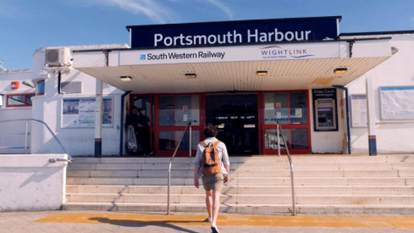 Terminal FastCat da Wightlink em Portsmouth Harbour